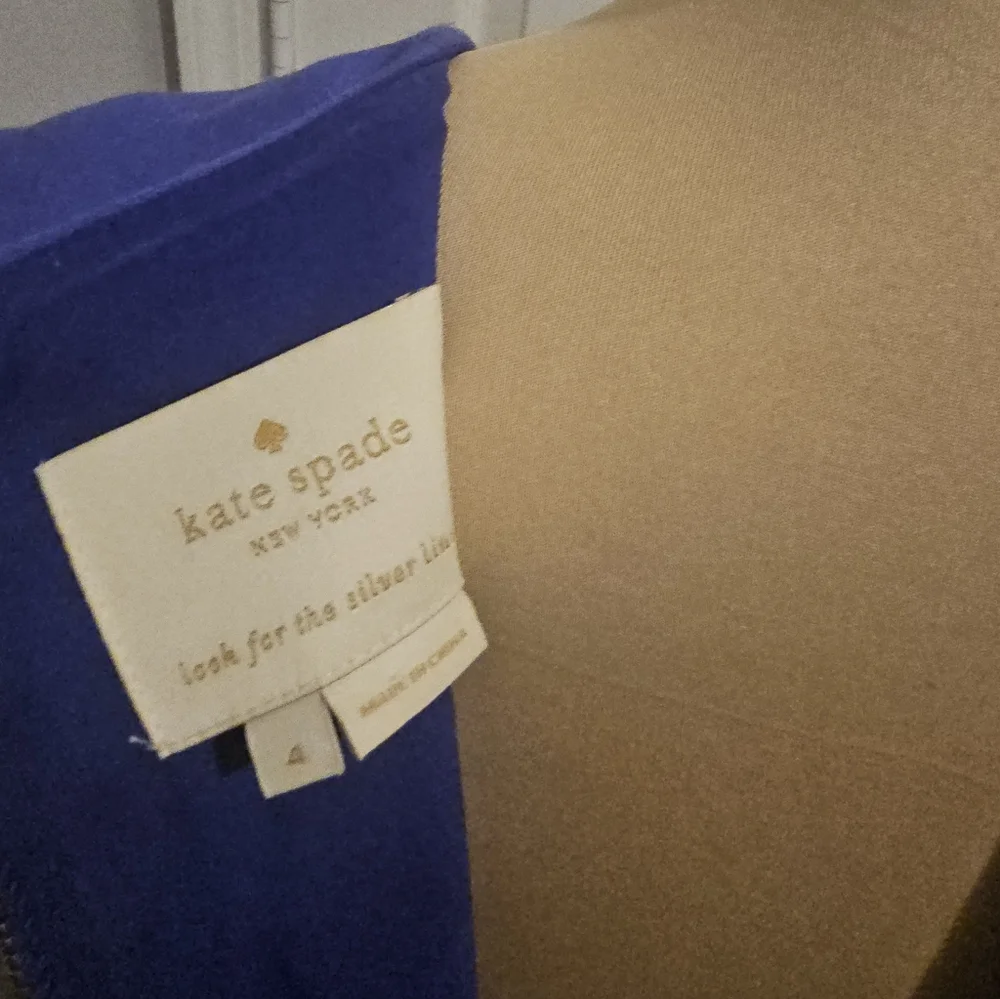 Kate Spade Sleeveless Royal Blue Or Purplelish Midi Dress Sz 4 - Picture 8 of 8